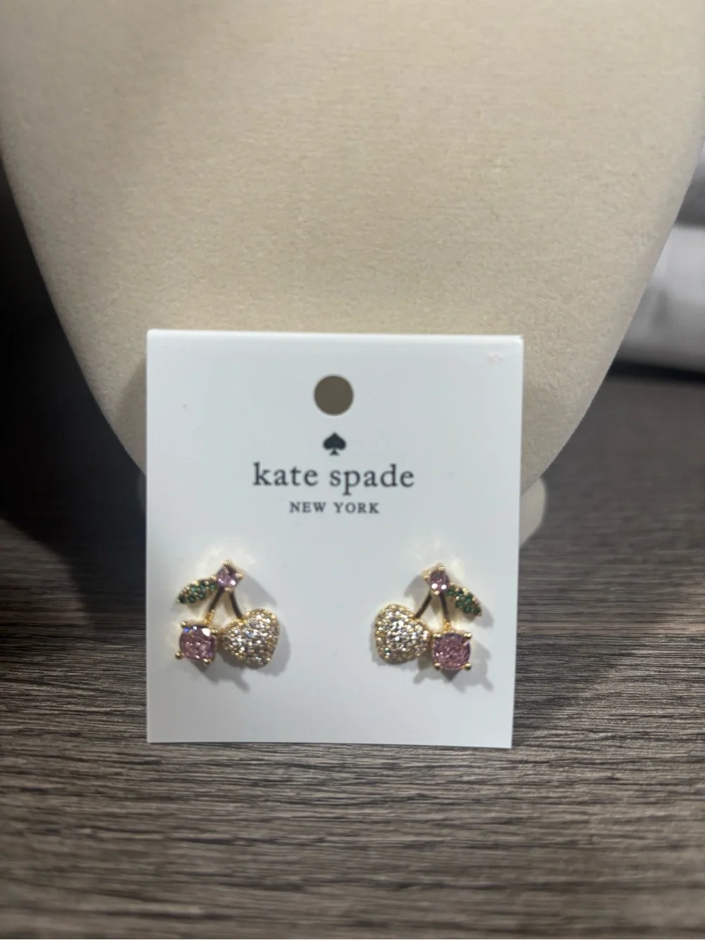NWOT - Kate Spade New York cherry stud earrings